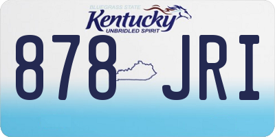 KY license plate 878JRI