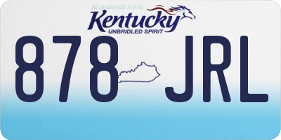 KY license plate 878JRL