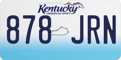 KY license plate 878JRN