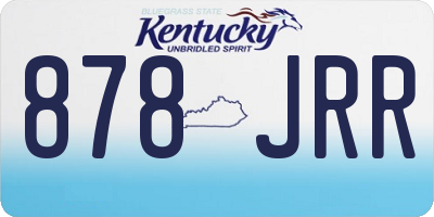 KY license plate 878JRR