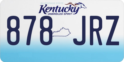 KY license plate 878JRZ