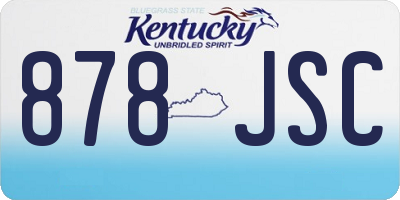 KY license plate 878JSC