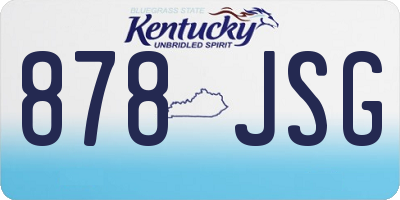 KY license plate 878JSG