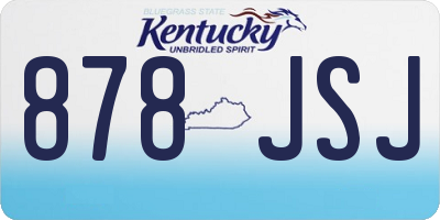 KY license plate 878JSJ
