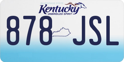 KY license plate 878JSL