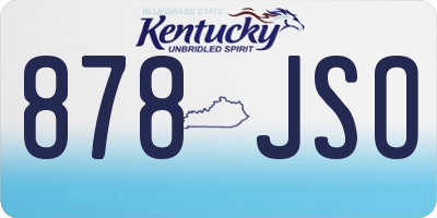 KY license plate 878JSO