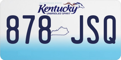 KY license plate 878JSQ
