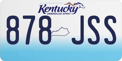 KY license plate 878JSS