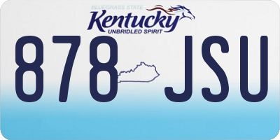 KY license plate 878JSU