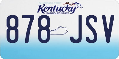 KY license plate 878JSV