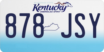 KY license plate 878JSY