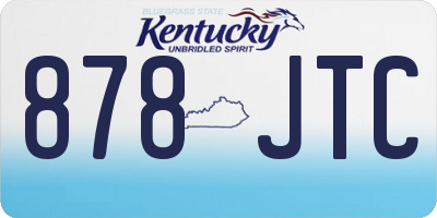 KY license plate 878JTC
