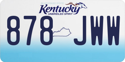 KY license plate 878JWW