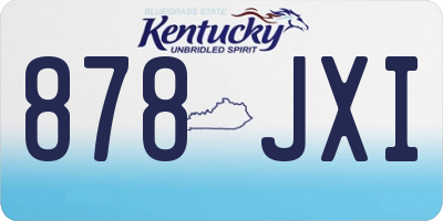 KY license plate 878JXI