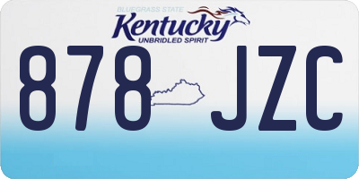 KY license plate 878JZC