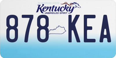 KY license plate 878KEA