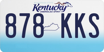 KY license plate 878KKS