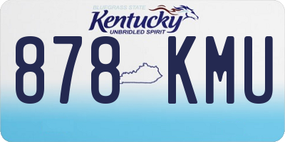 KY license plate 878KMU