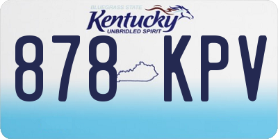 KY license plate 878KPV