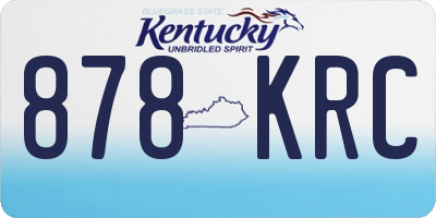 KY license plate 878KRC
