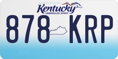 KY license plate 878KRP