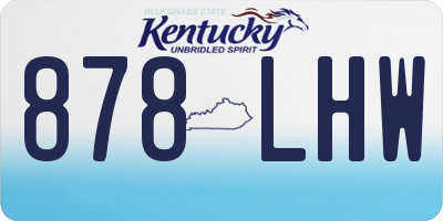 KY license plate 878LHW