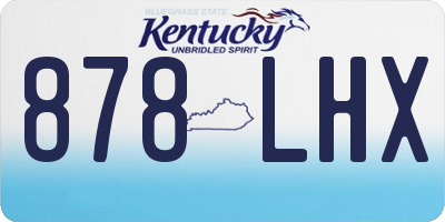 KY license plate 878LHX