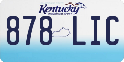 KY license plate 878LIC