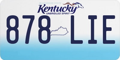 KY license plate 878LIE