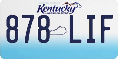 KY license plate 878LIF