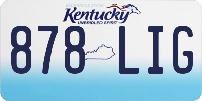 KY license plate 878LIG