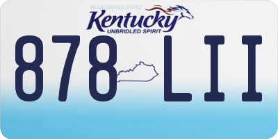KY license plate 878LII
