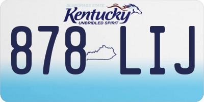 KY license plate 878LIJ