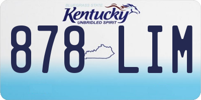 KY license plate 878LIM