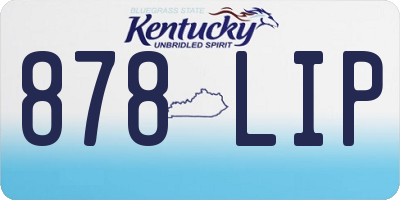 KY license plate 878LIP