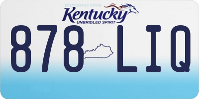 KY license plate 878LIQ