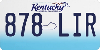 KY license plate 878LIR