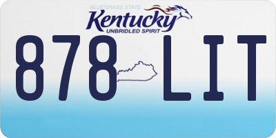 KY license plate 878LIT