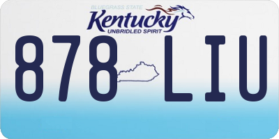 KY license plate 878LIU