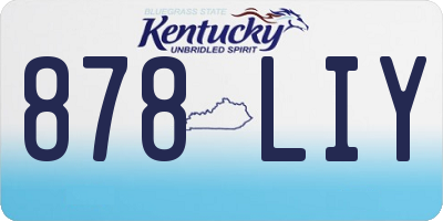 KY license plate 878LIY