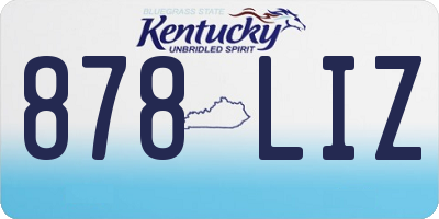KY license plate 878LIZ