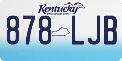 KY license plate 878LJB