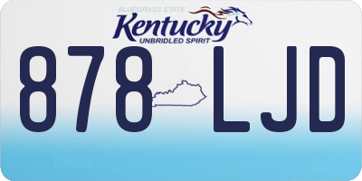 KY license plate 878LJD