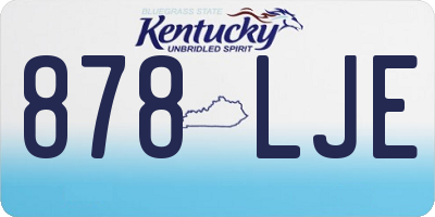 KY license plate 878LJE
