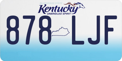 KY license plate 878LJF