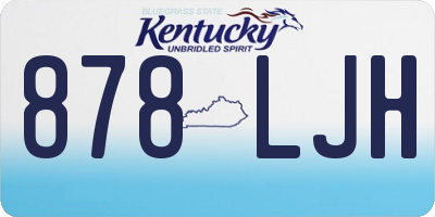 KY license plate 878LJH