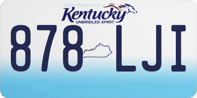 KY license plate 878LJI