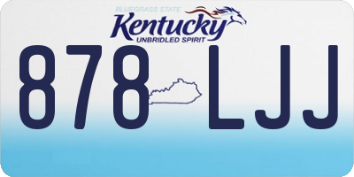 KY license plate 878LJJ
