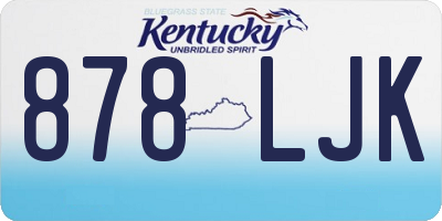 KY license plate 878LJK