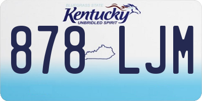 KY license plate 878LJM
